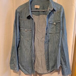 Denim Button-Up Shirt